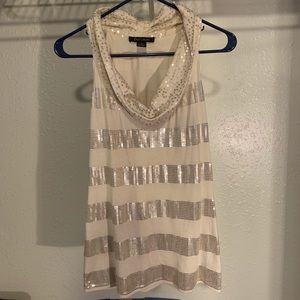 WHBM Sequin Cowl Top